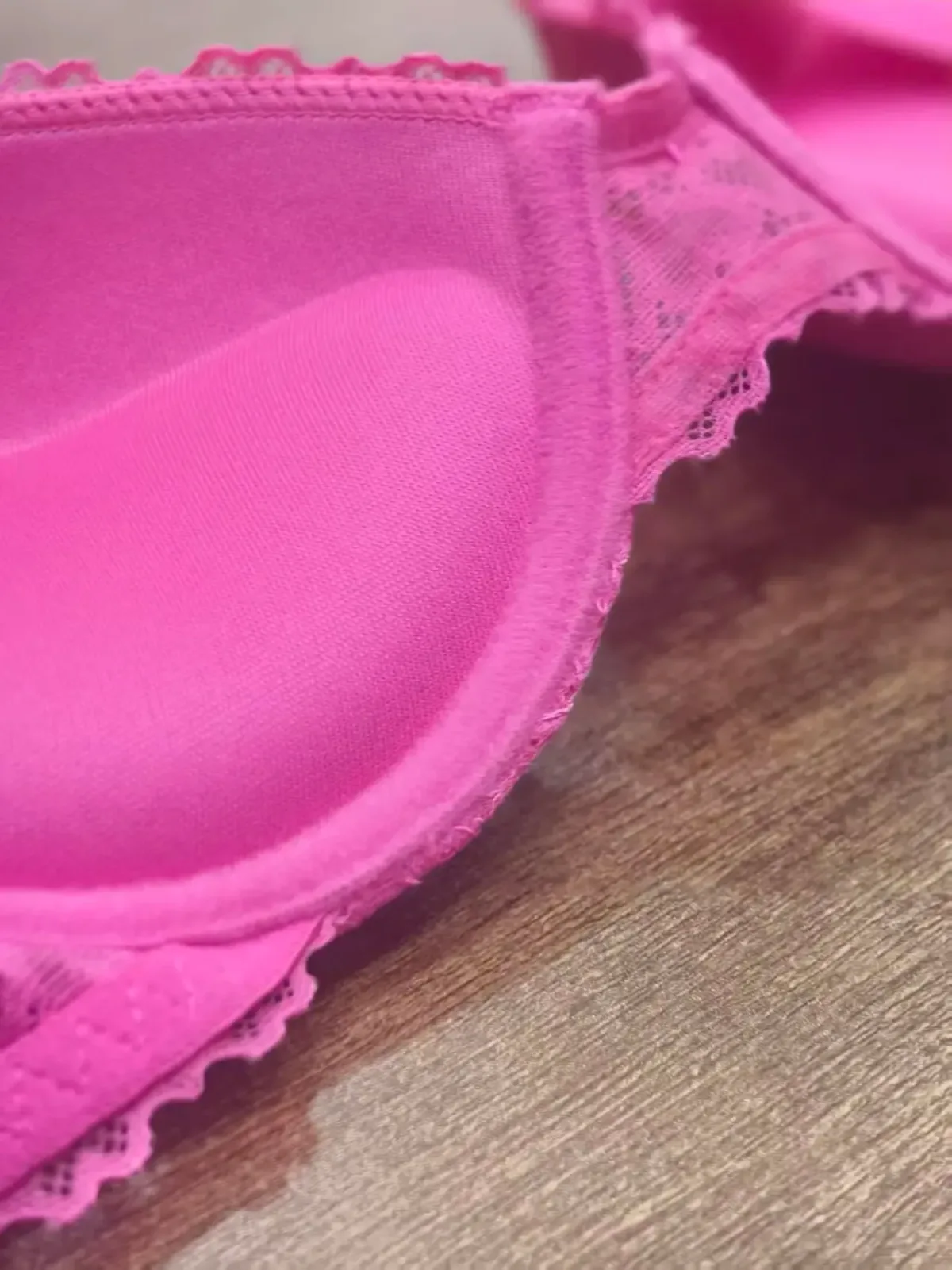 padded push-up cup of the heart lace bra