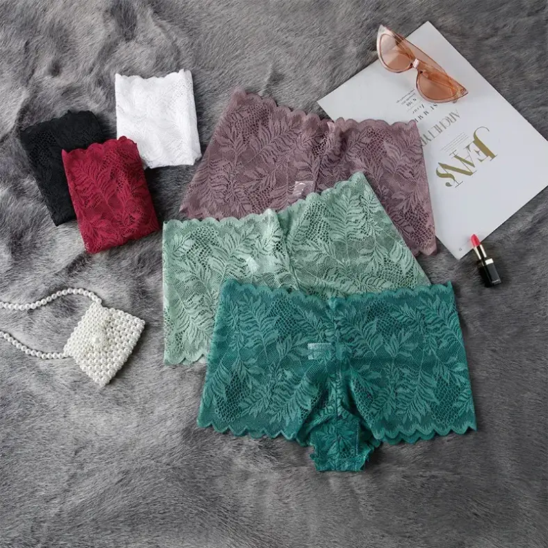six shades of lace boyshort panties