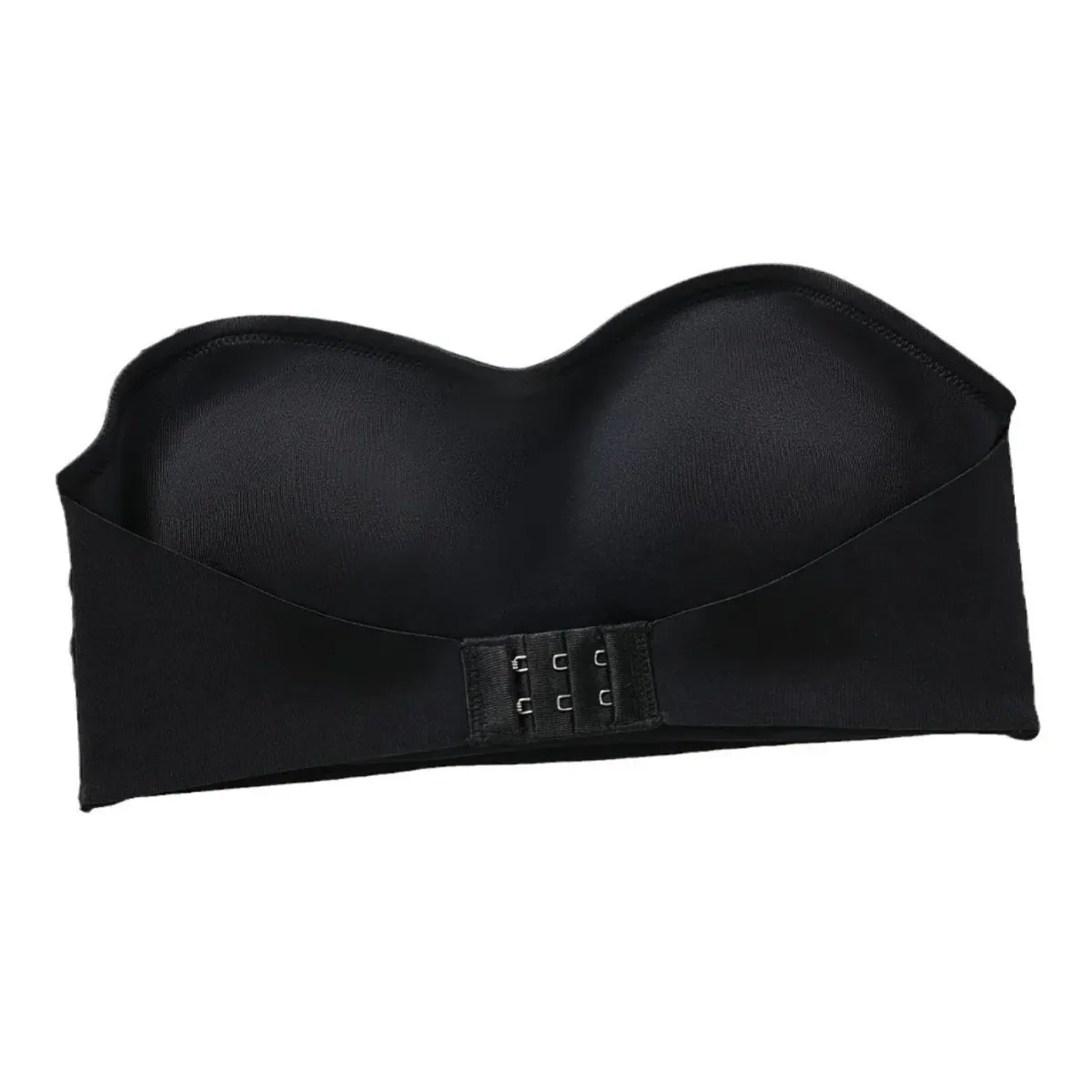 molded half cups of the strapless push-up bra