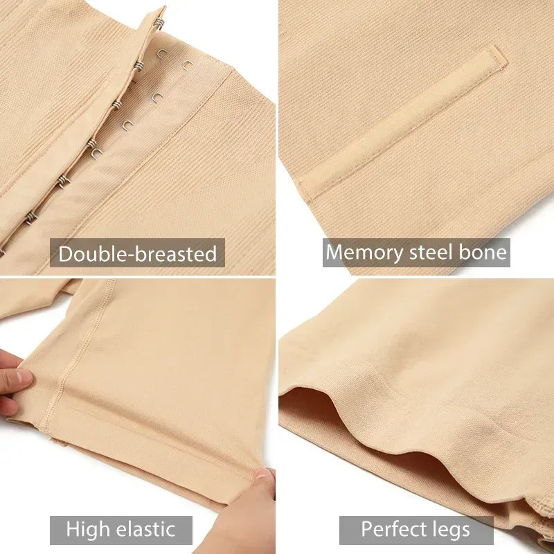 front hooks and flexible boning of the high waist shaping shorts