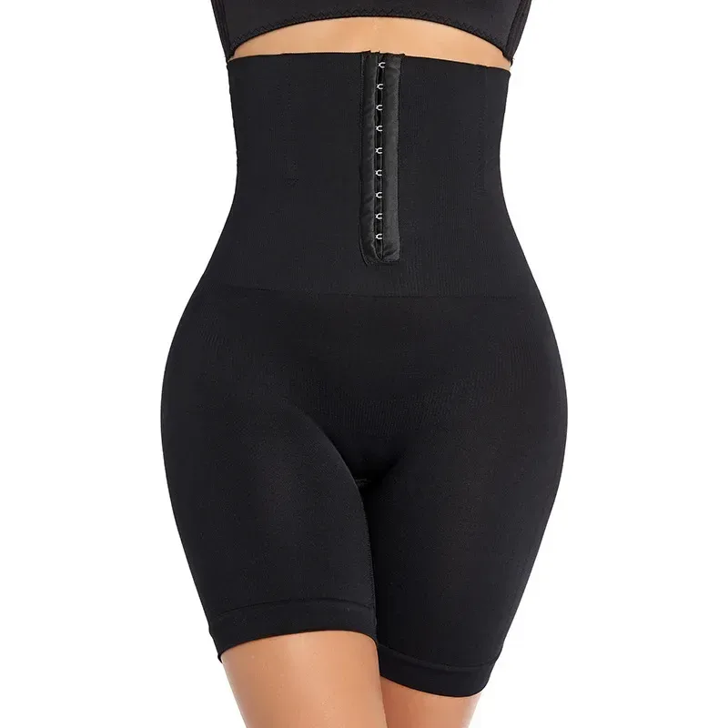 black shaping shorts smoothing the waist and tummy