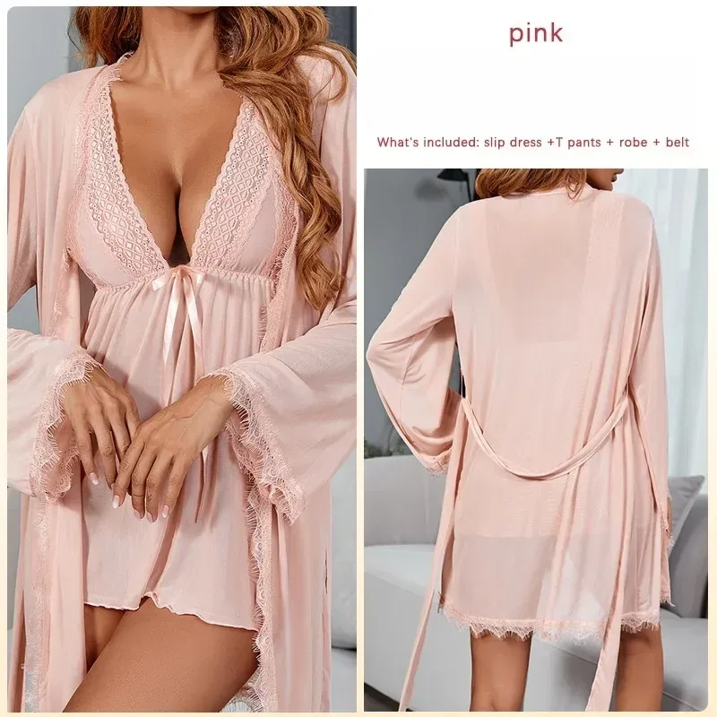 back view of the mesh robe with tie belt