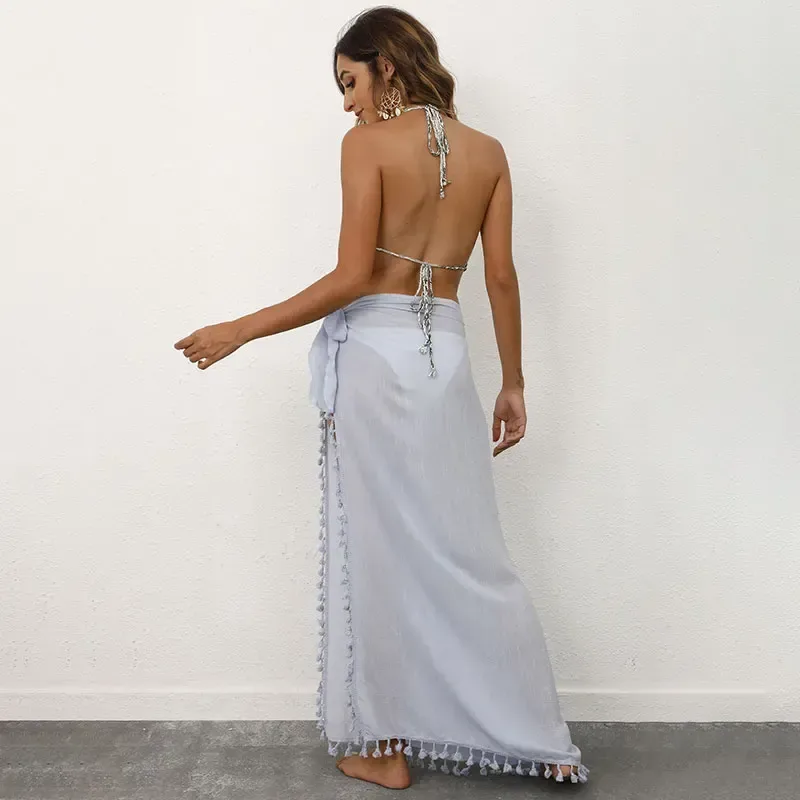 light breathable sarong fabric seen from the back